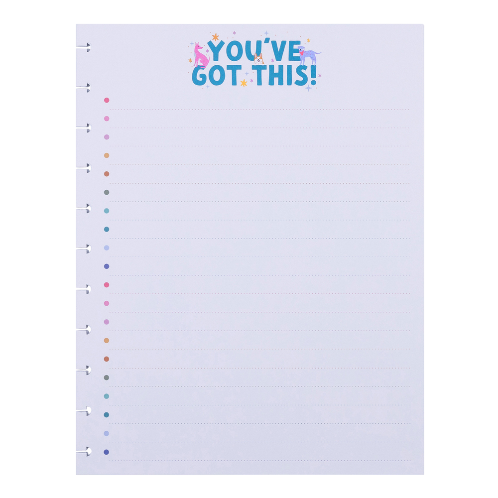 Playful Pups - Checklist + Dotted Lined Big Filler Paper - 40 Sheets