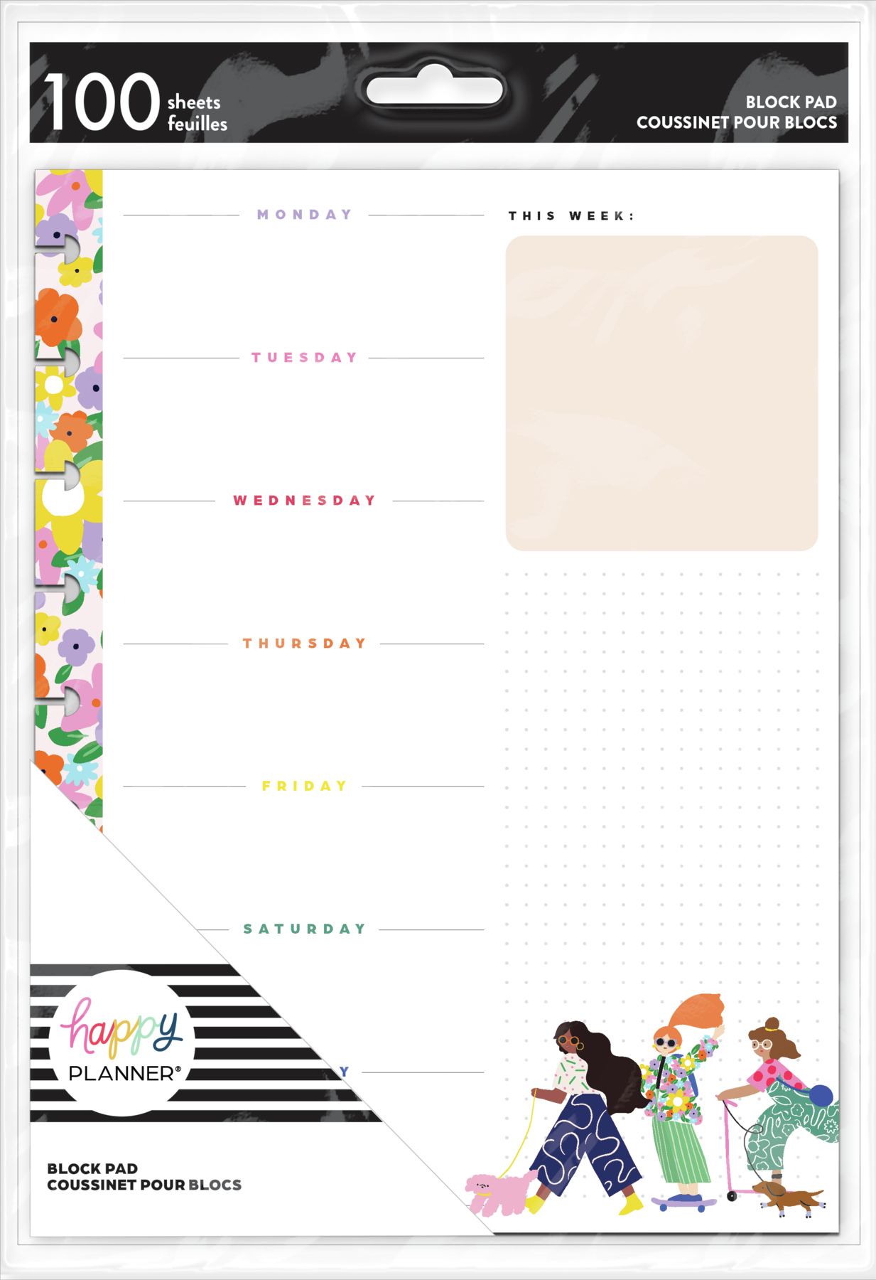 Groovin' & Movin' Block Notepad - Classic - 100 Sheets