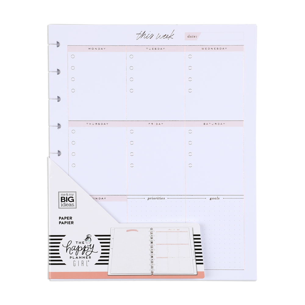 Minimalist Classic Filler Paper - Weekly Schedule
