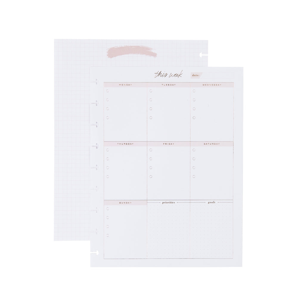 Minimalist Classic Filler Paper - Weekly Schedule