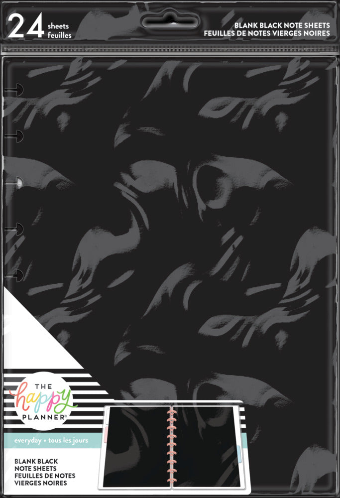 Everyday Black Classic Filler Paper - Blank Paper - 24 Sheets