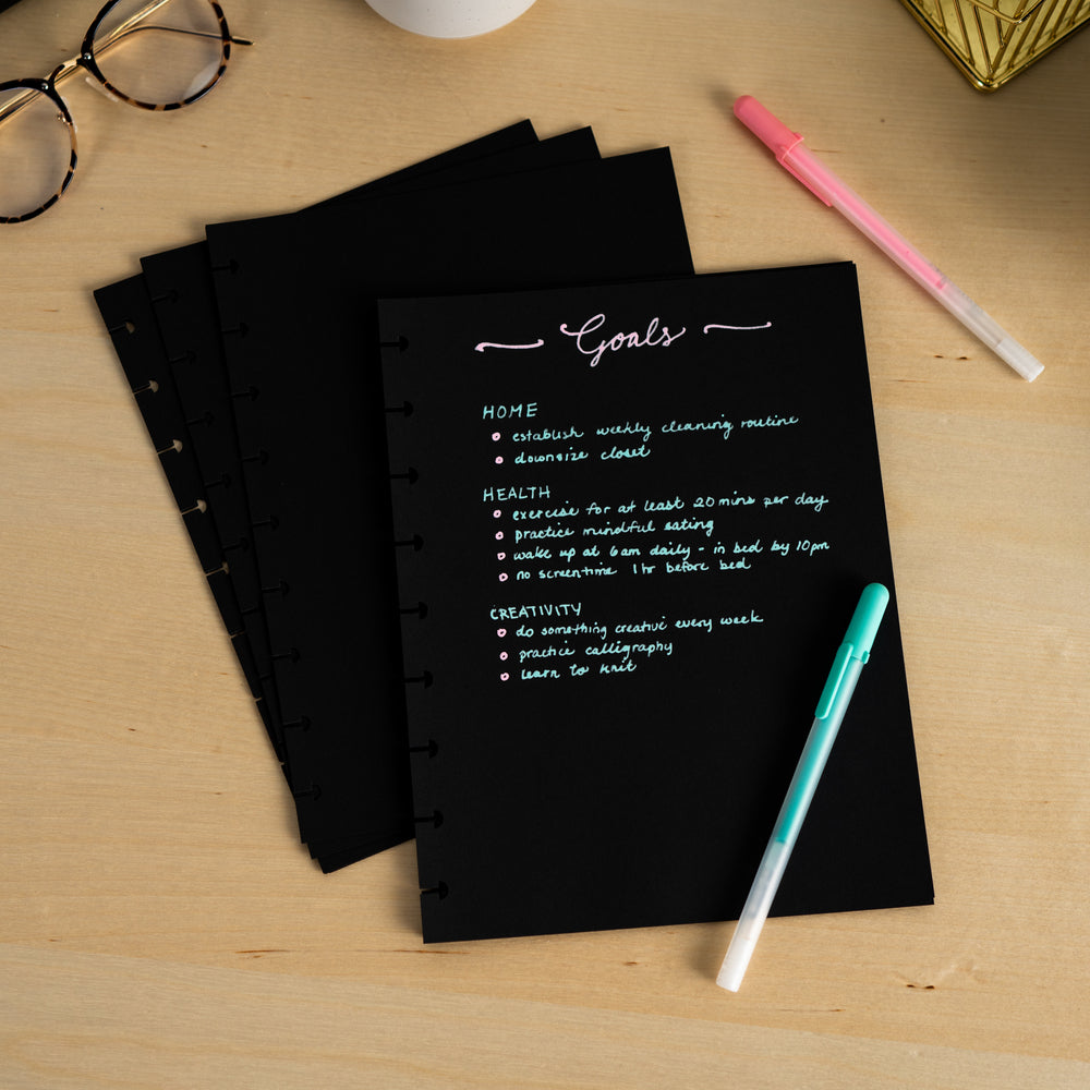 Everyday Black Classic Filler Paper - Blank Paper - 24 Sheets