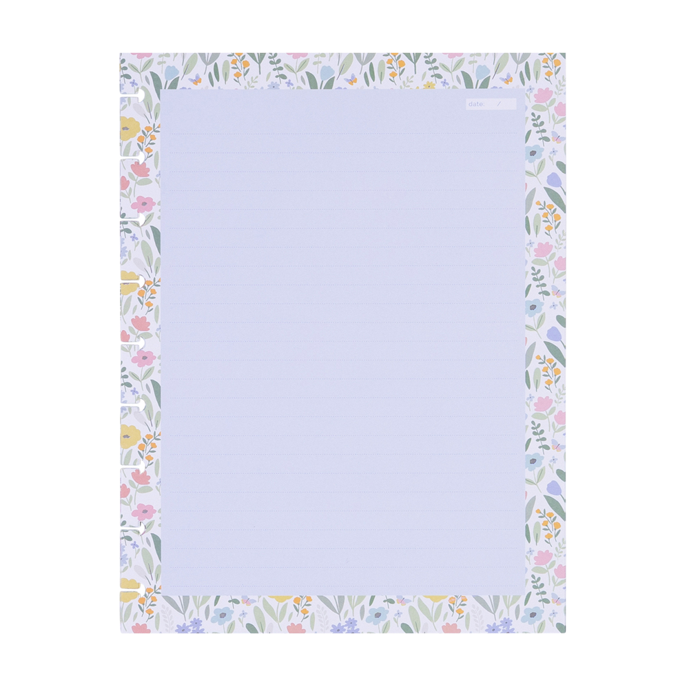 Everyday Sorbet Floral - Grid + Dotted Lined + Dot Grid Classic Filler Paper - 40 Sheets