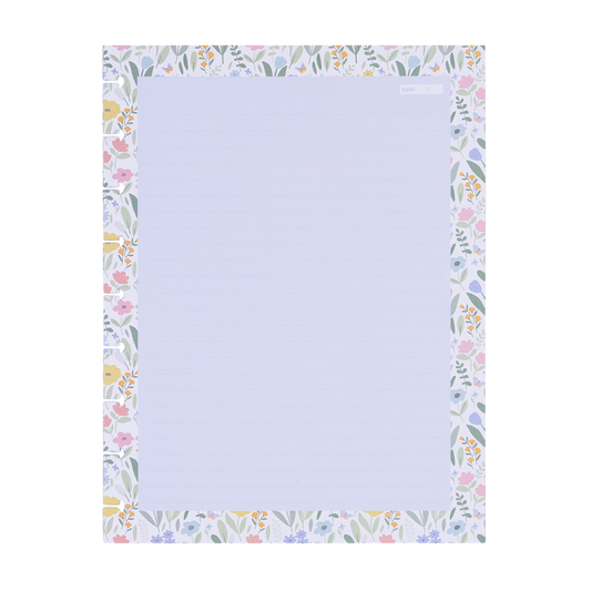 Everyday Sorbet Floral - Grid + Dotted Lined + Dot Grid Classic Filler Paper - 40 Sheets