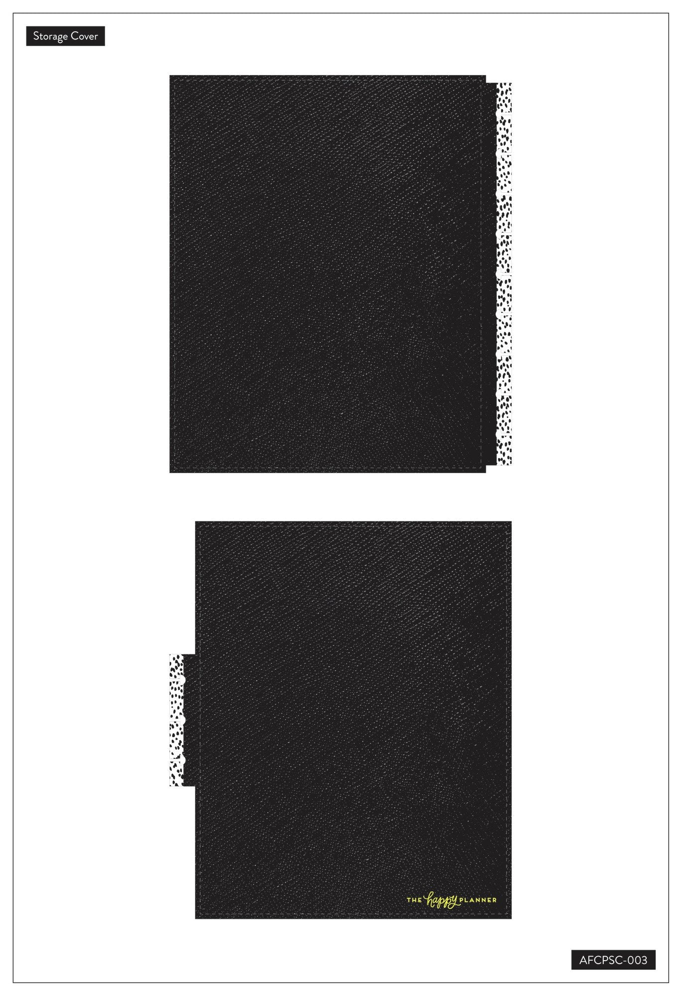Black Dots Classic Planner Storage Cover