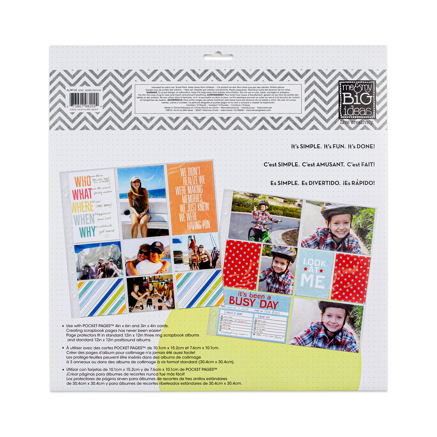 Pocket Pages Layout 2 - Page Protectors - 3 Ring