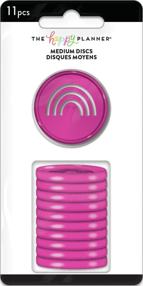 Rainbow Cutout Medium Disc Set - Bright Pink