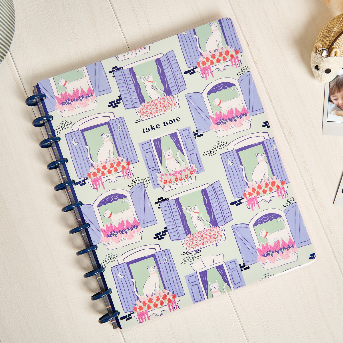 Purrfect Seasonal Cats - Dotted Lined Big Notebook - 60 Sheets