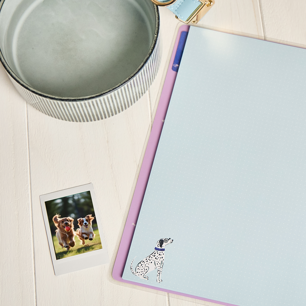 Pawsitive Seasonal Dogs - Dot Grid Big Notebook - 60 Sheets