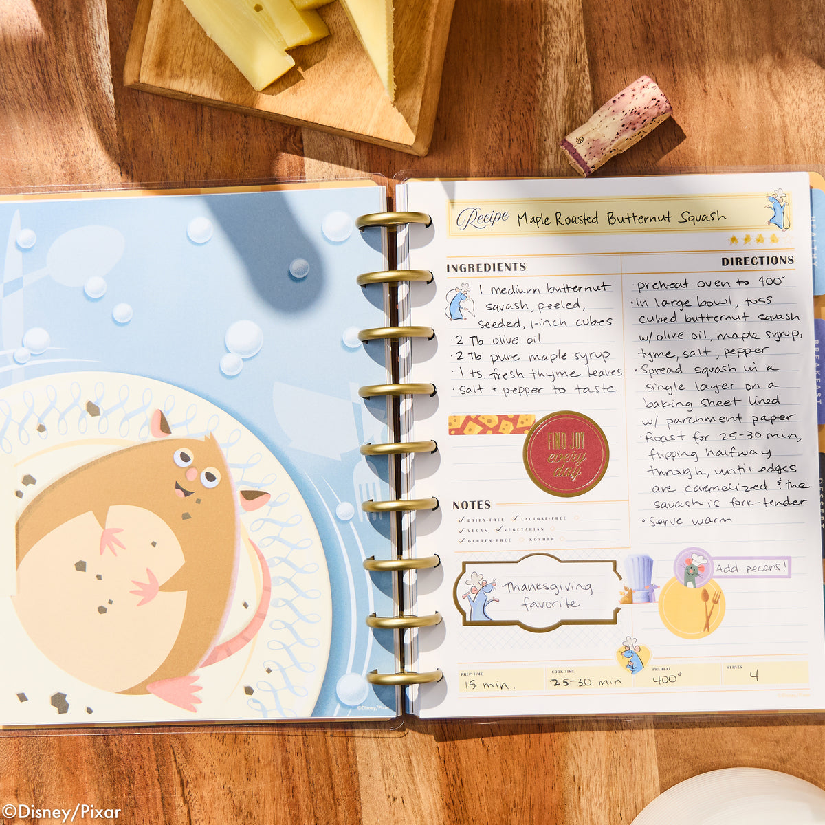 Disney Ratatouille - Classic Recipe Organizer - 81 Sheets