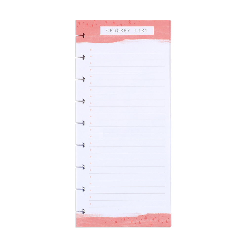 Recipe Grocery List - Classic Half Sheet Filler Paper - 60 Sheets