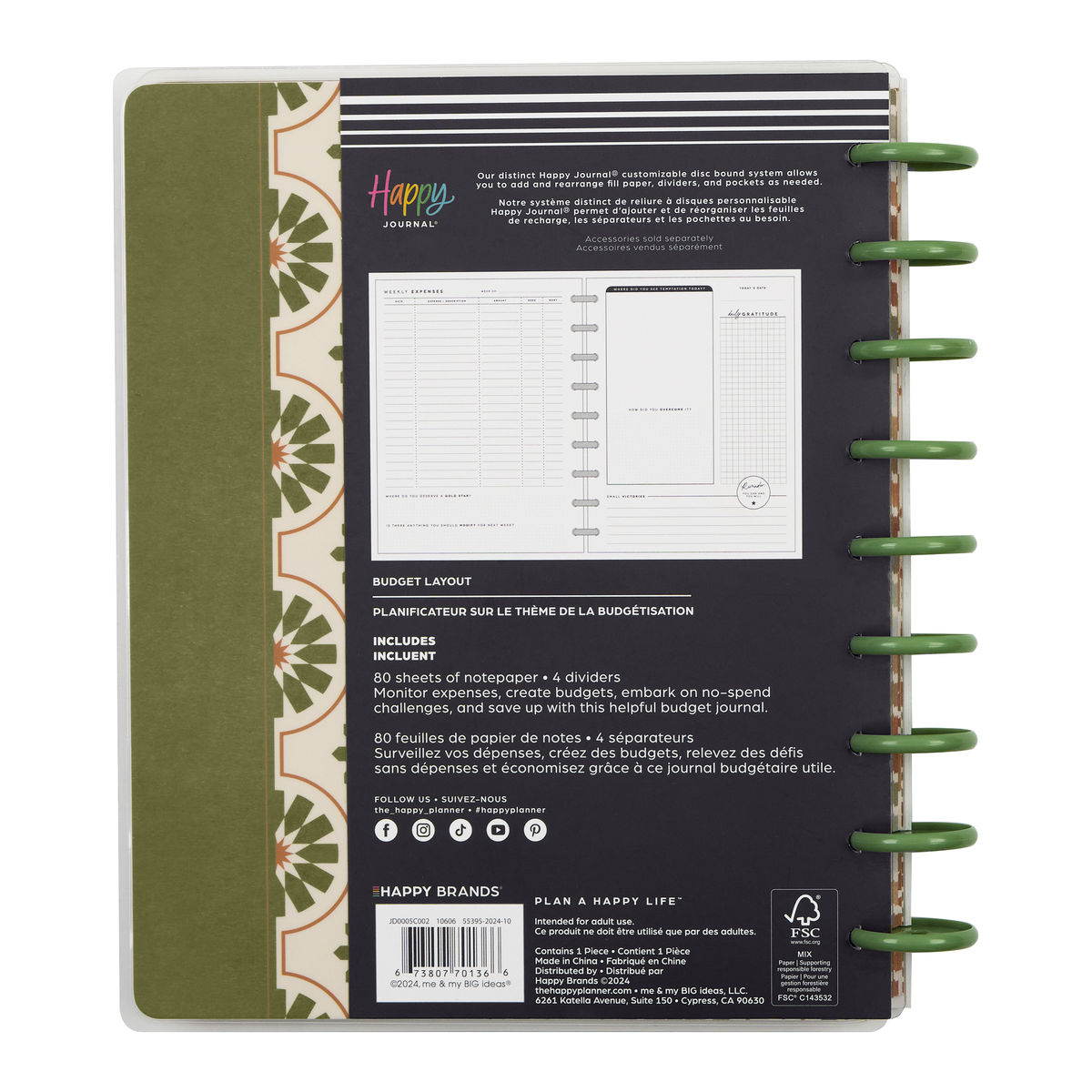 Reflect & Grow - Classic Guided Budget Journal - 80 Sheets