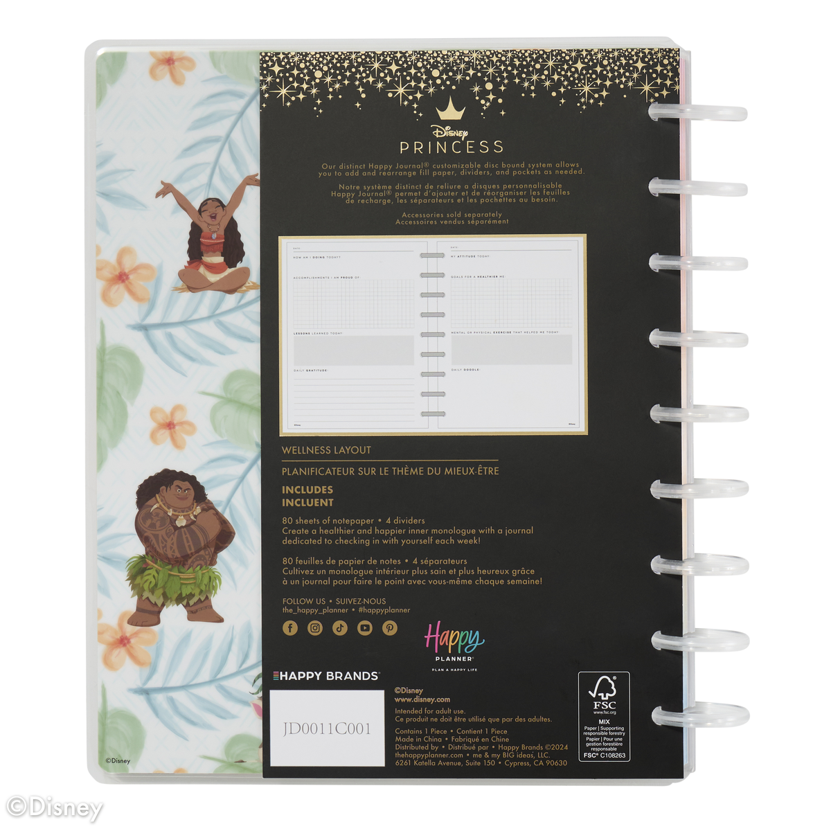 Disney Moana - Classic Guided Wellness Journal - 80 Sheets