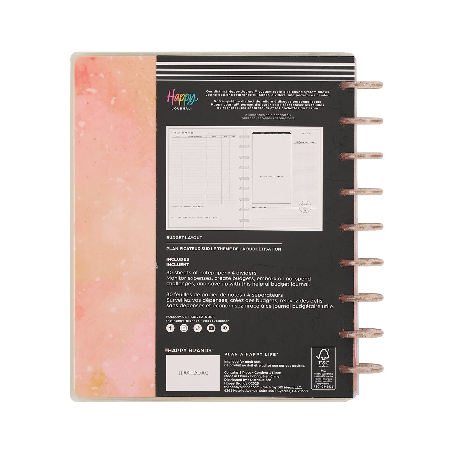 Textured Canvas Budget - Classic Guided Budget Journal - 40 Sheets