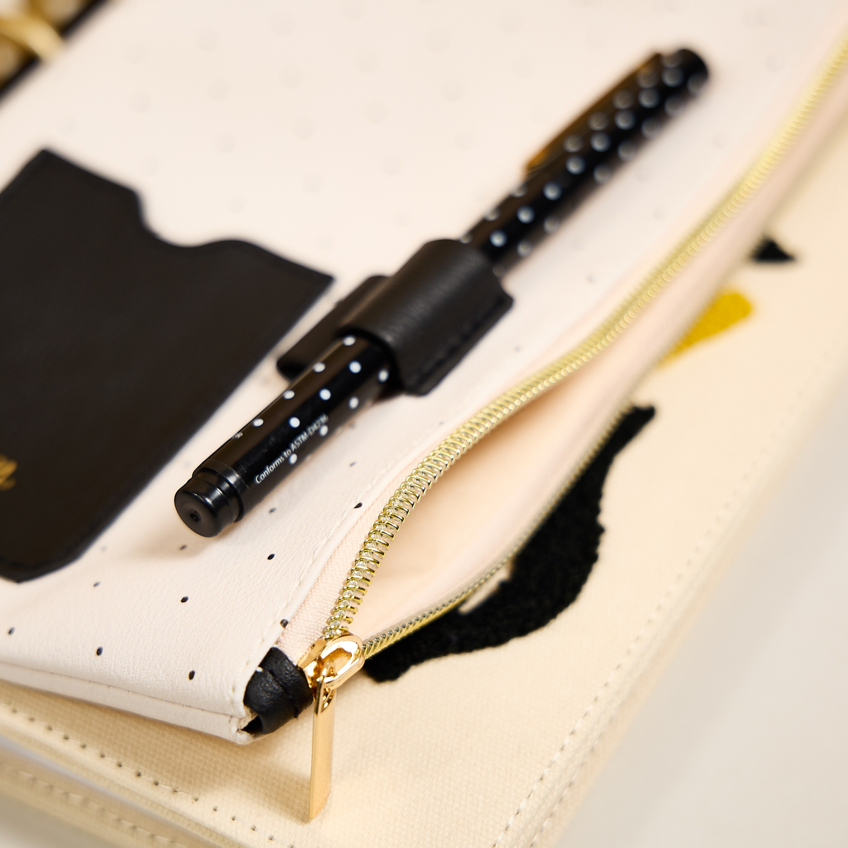 Textured Tile - Classic Banded Pen Pouch With Pen Loop
