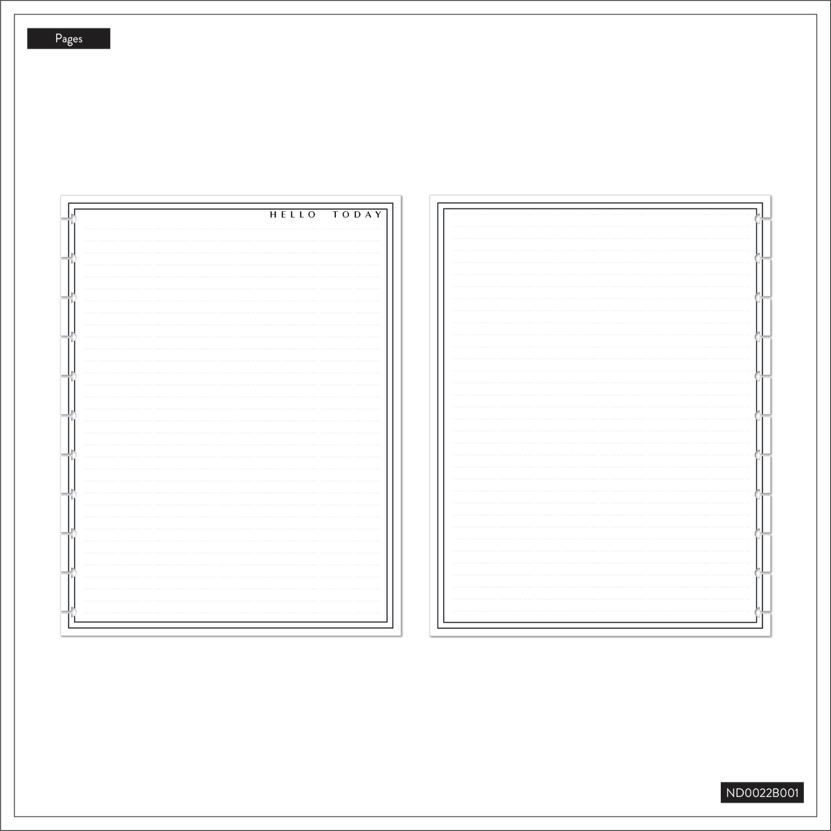 Textured Tile - Dotted Lined Big Notebook - 60 Sheets