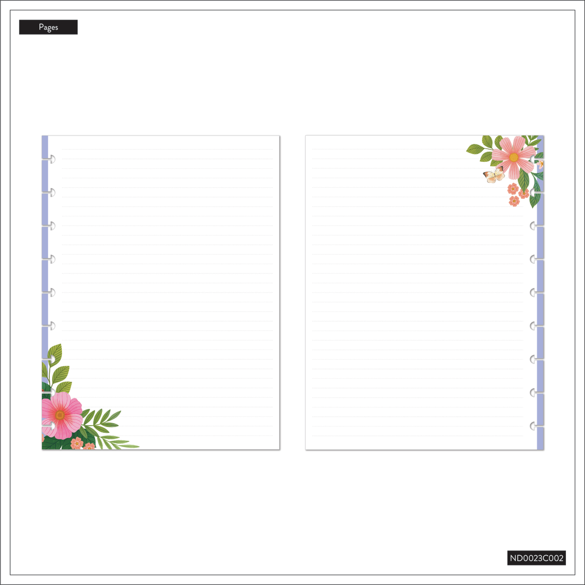 Midnight Meadow - Dotted Lined Classic Notebook - 60 Sheets