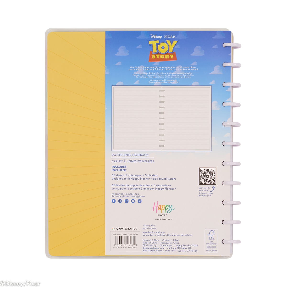 Disney & Pixar Toy Story 30th Anniversary - Dotted Lined Big Notebook - 60 Sheets