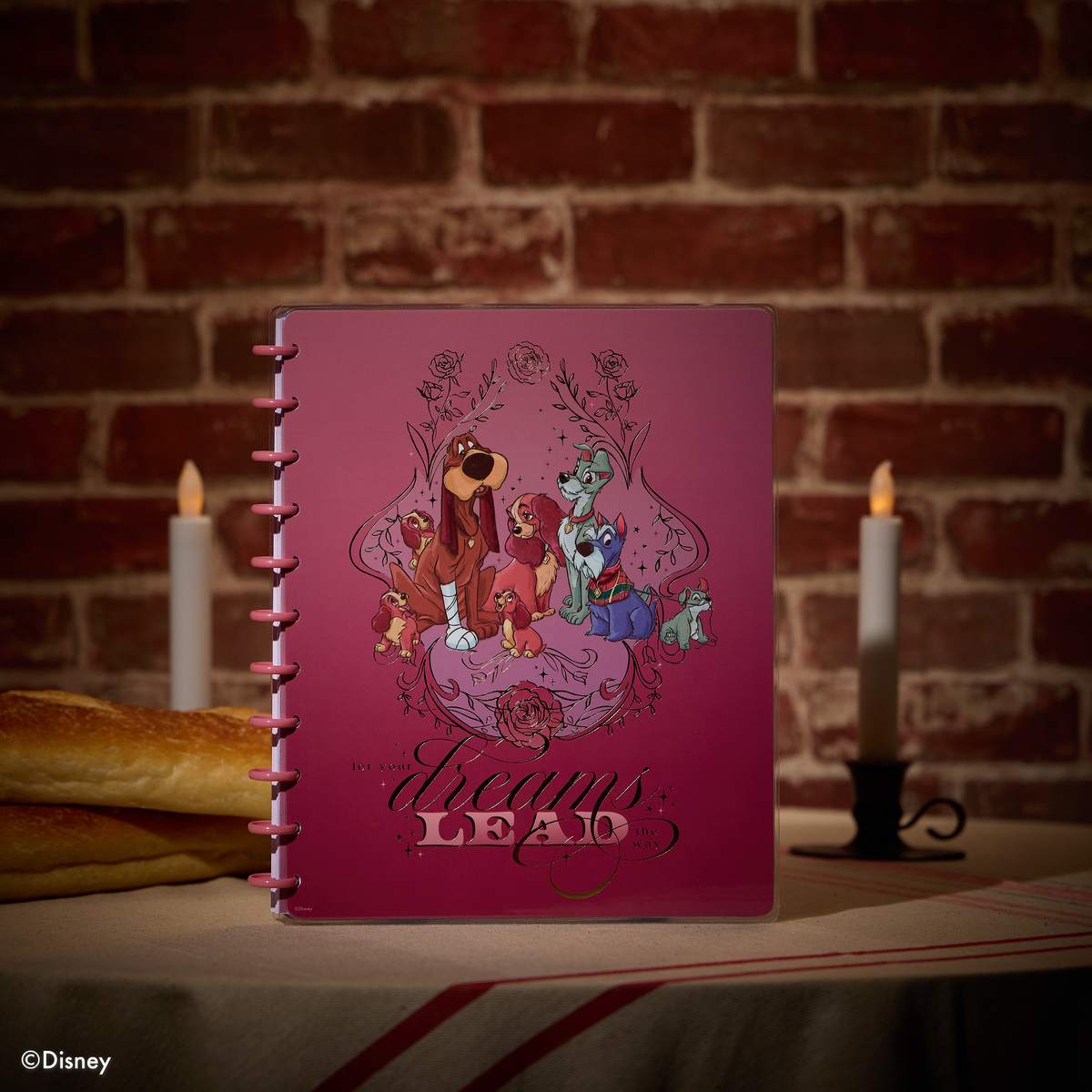 Disney Lady & The Tramp - Dotted Lined Big Notebook - 60 Sheets