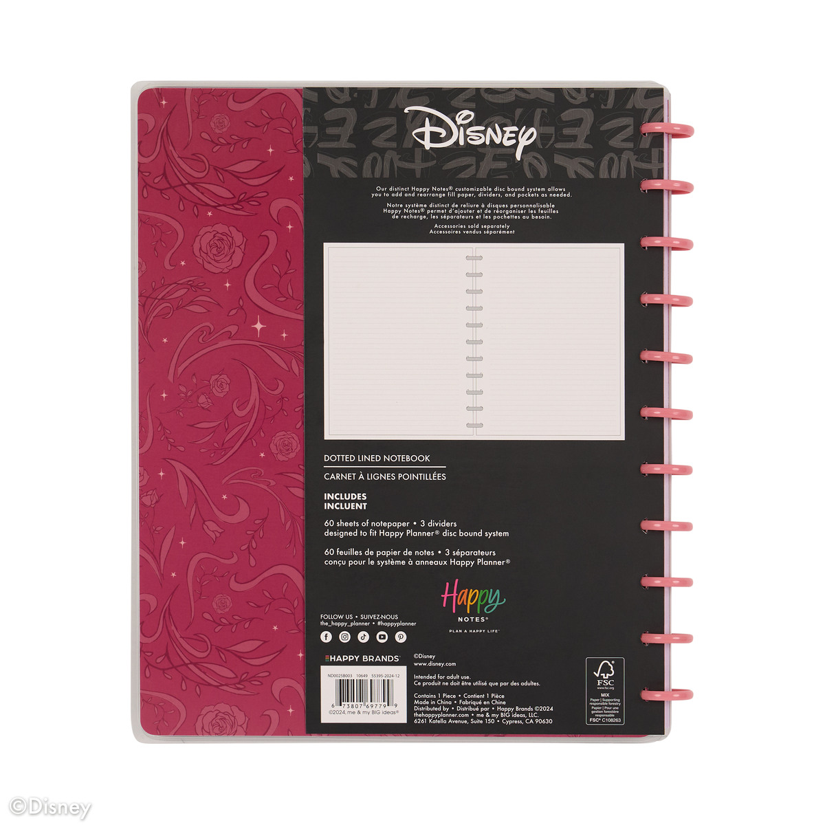 Disney Lady & The Tramp - Dotted Lined Big Notebook - 60 Sheets