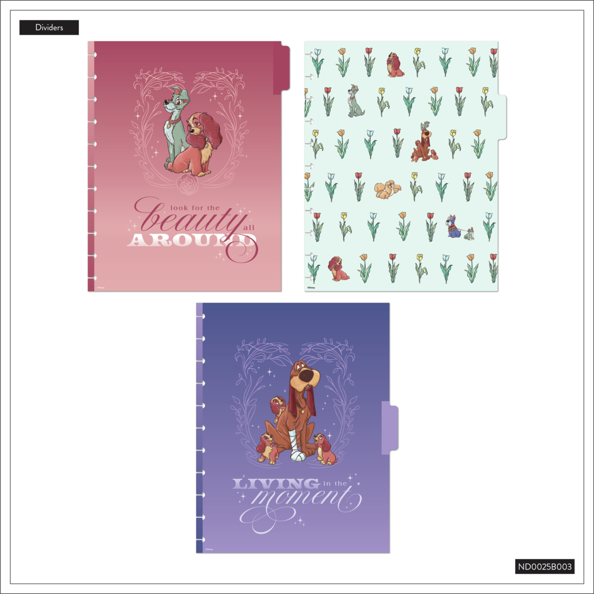 Disney Lady & The Tramp - Dotted Lined Big Notebook - 60 Sheets