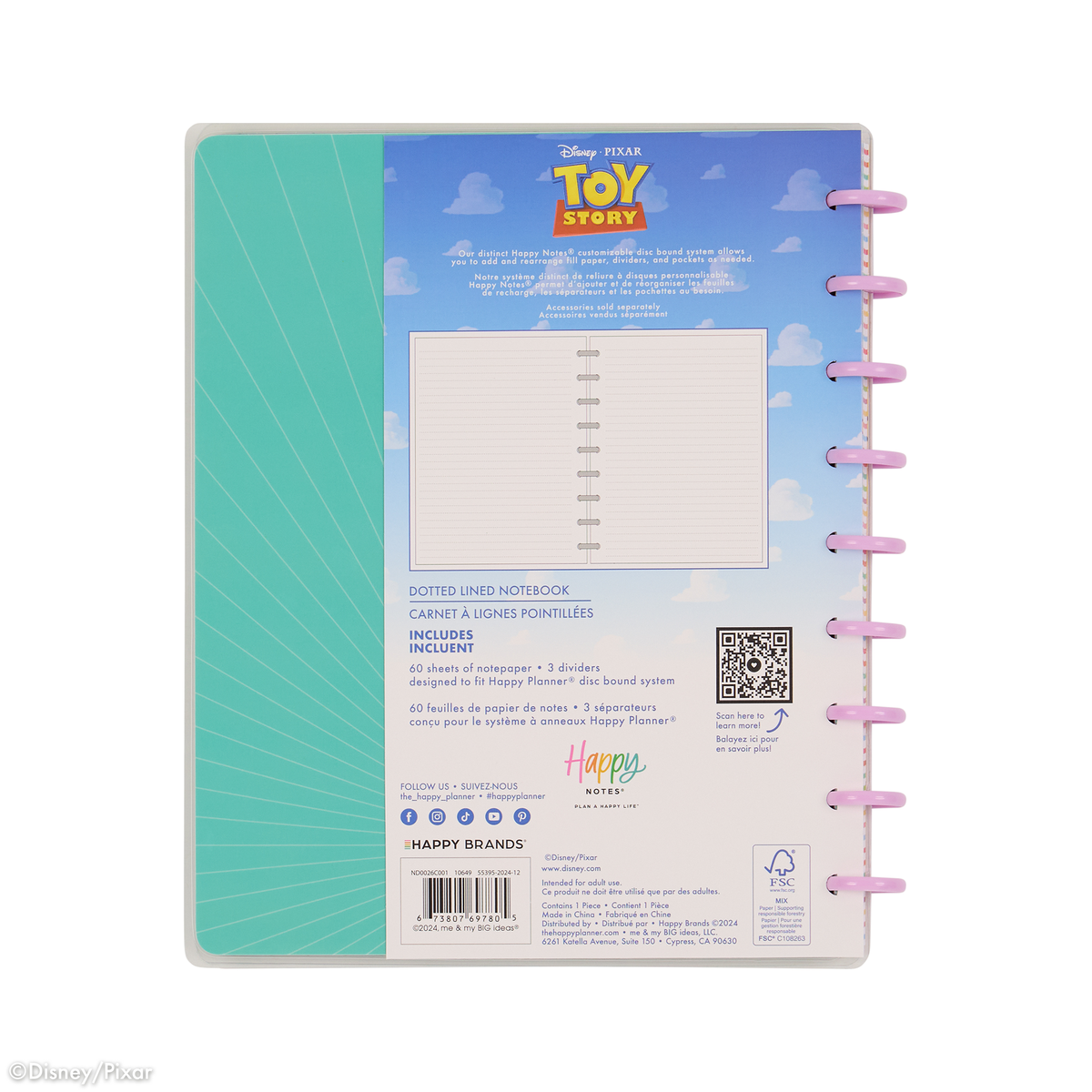 Disney & Pixar Toy Story 30th Anniversary - Dotted Lined Classic Notebook - 60 Sheets