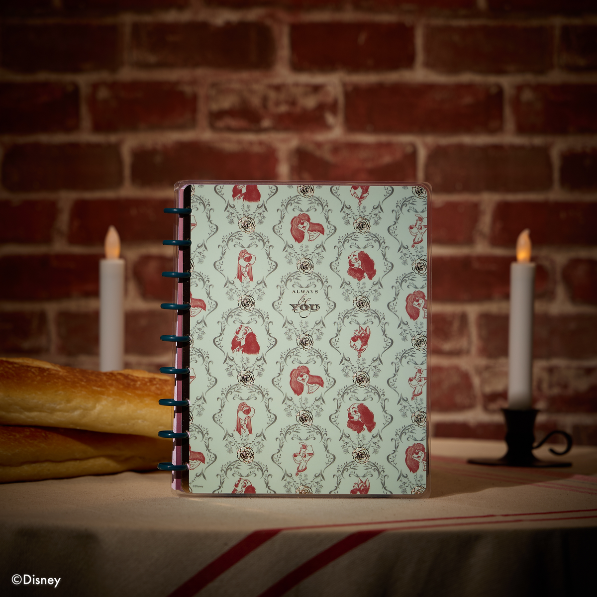 Disney Lady & The Tramp - Dotted Lined Classic Notebook - 60 Sheets