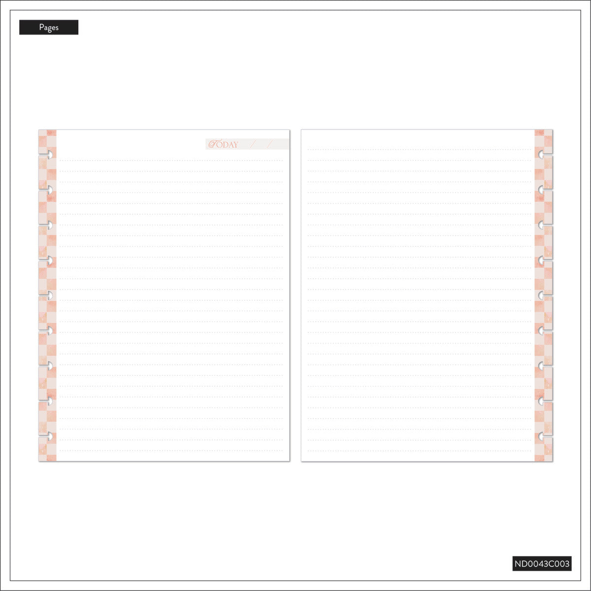 Textured Canvas - Dotted Lined Classic Notebook - 60 Sheets