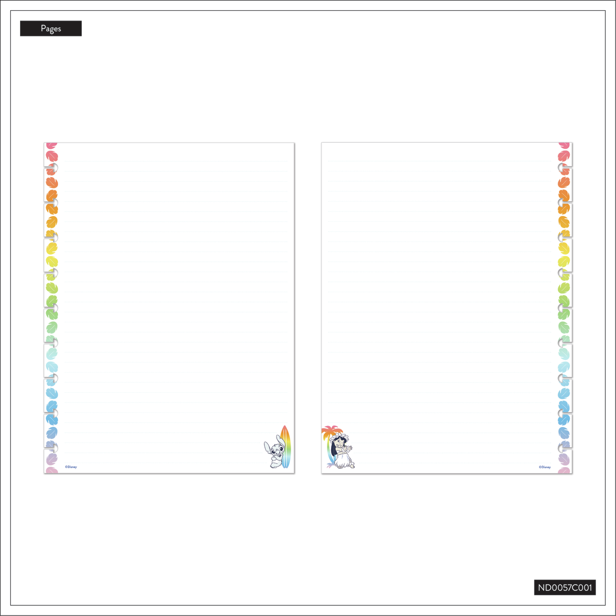 Disney Lilo & Stitch Make Waves - Dotted Lined Classic Notebook - 60 Sheets