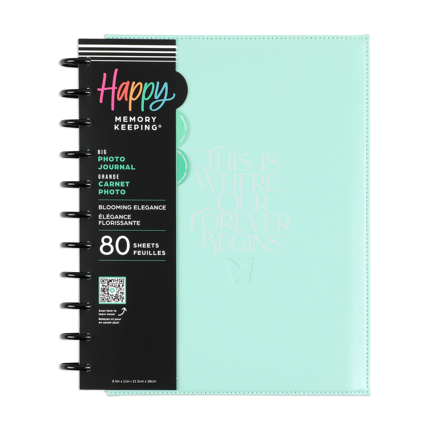 Blooming Elegance Wedding  - DELUXE Big Happy Memory Keeping Wedding Photo Journal - 80 Sheets