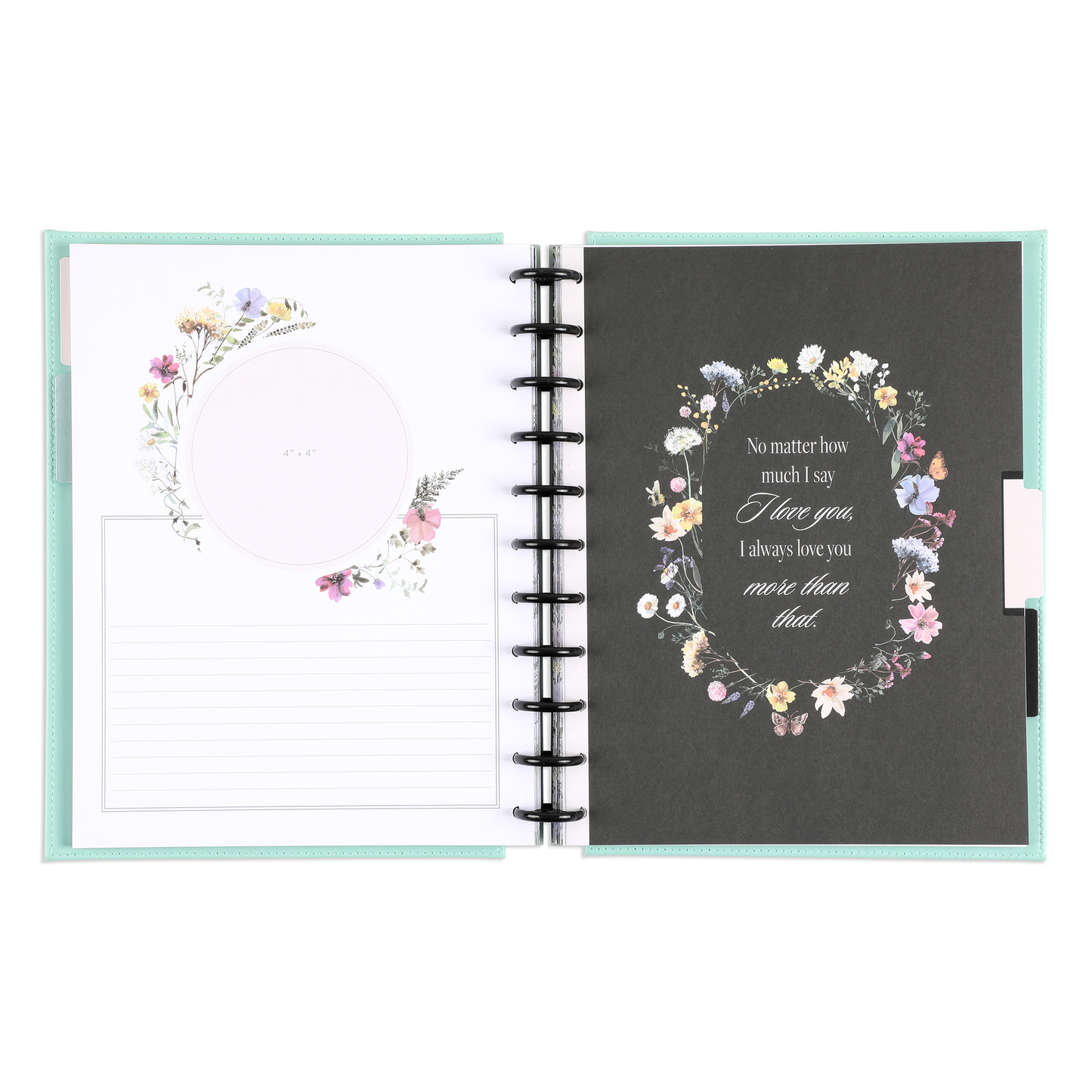 Blooming Elegance Wedding  - DELUXE Big Happy Memory Keeping Wedding Photo Journal - 80 Sheets