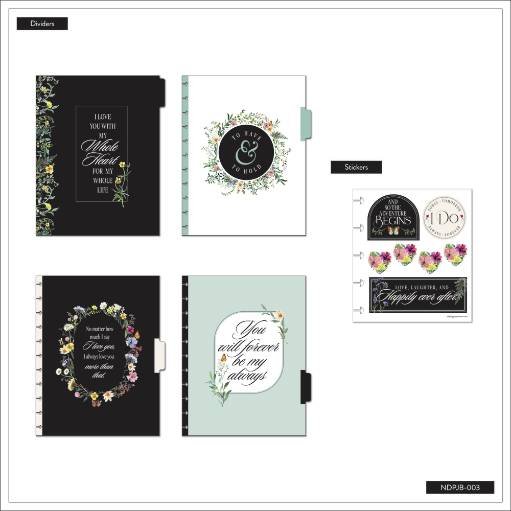 Blooming Elegance Wedding  - DELUXE Big Happy Memory Keeping Wedding Photo Journal - 80 Sheets