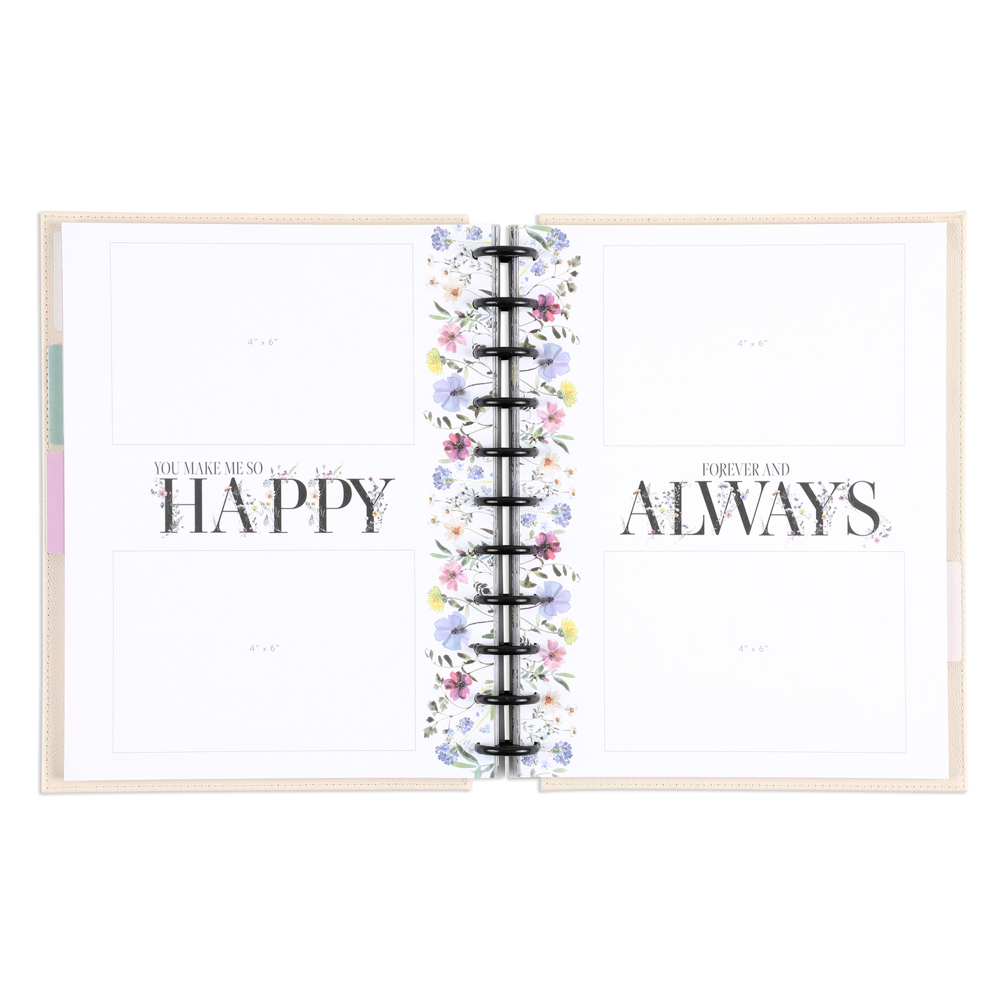 Blooming Romance Wedding - DELUXE Big Happy Memory Keeping Wedding Photo Journal - 80 Sheets