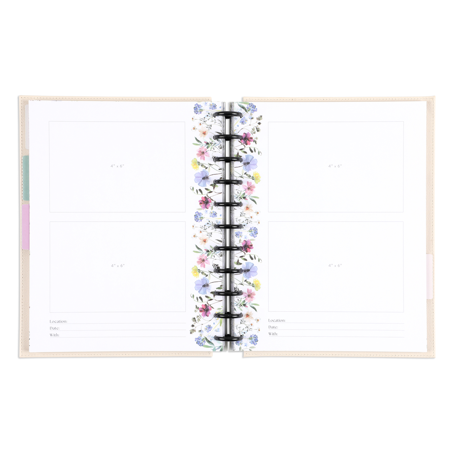 Blooming Romance Wedding - DELUXE Big Happy Memory Keeping Wedding Photo Journal - 80 Sheets
