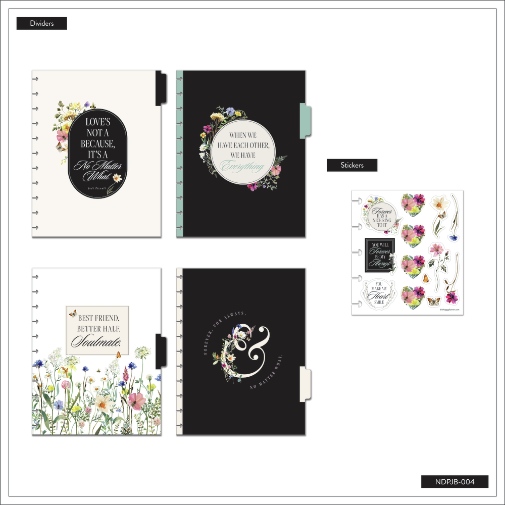 Blooming Romance Wedding - DELUXE Big Happy Memory Keeping Wedding Photo Journal - 80 Sheets