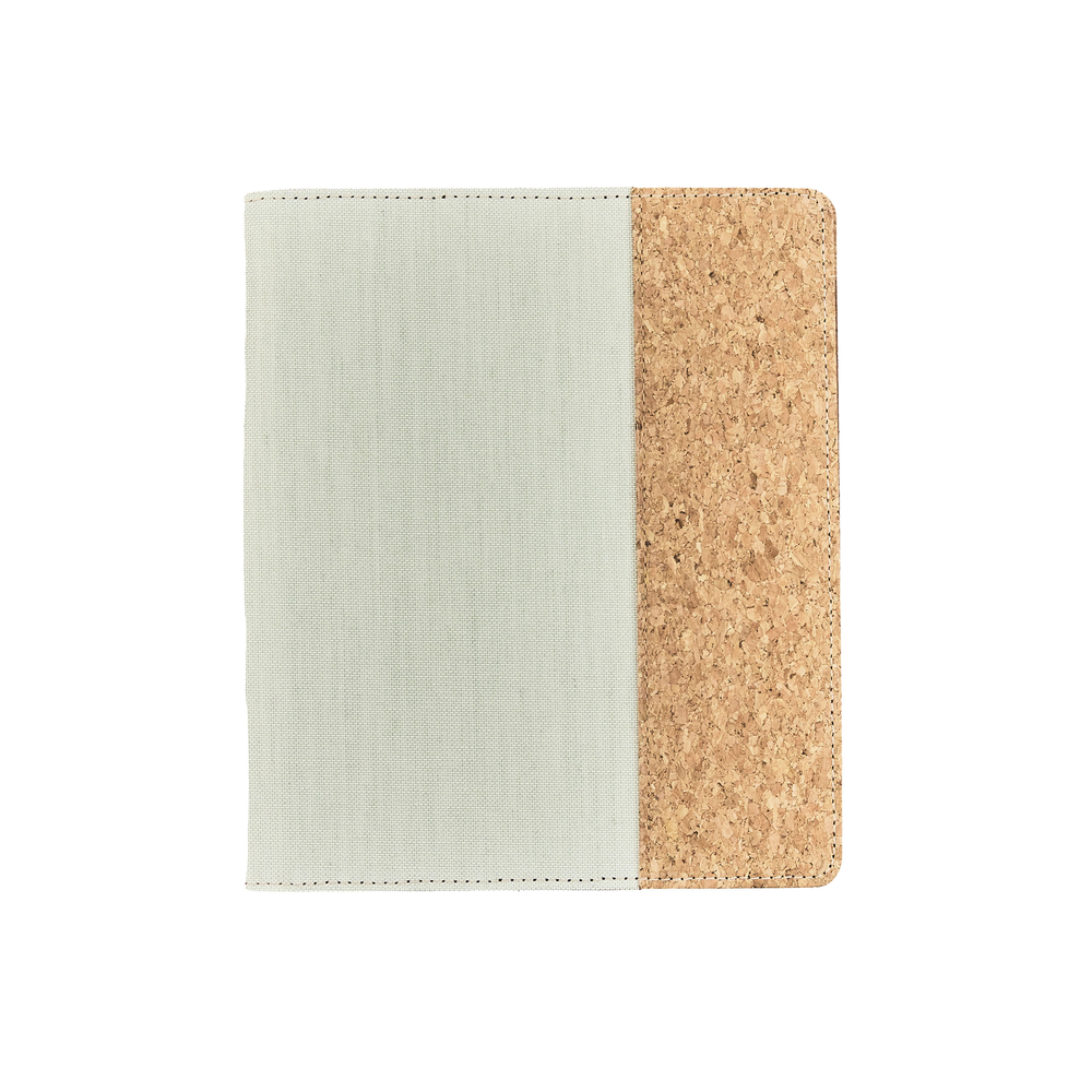 Work + Life Sage - Linen + Cork Notepad Folder - Weekly Overview - 52 Sheets
