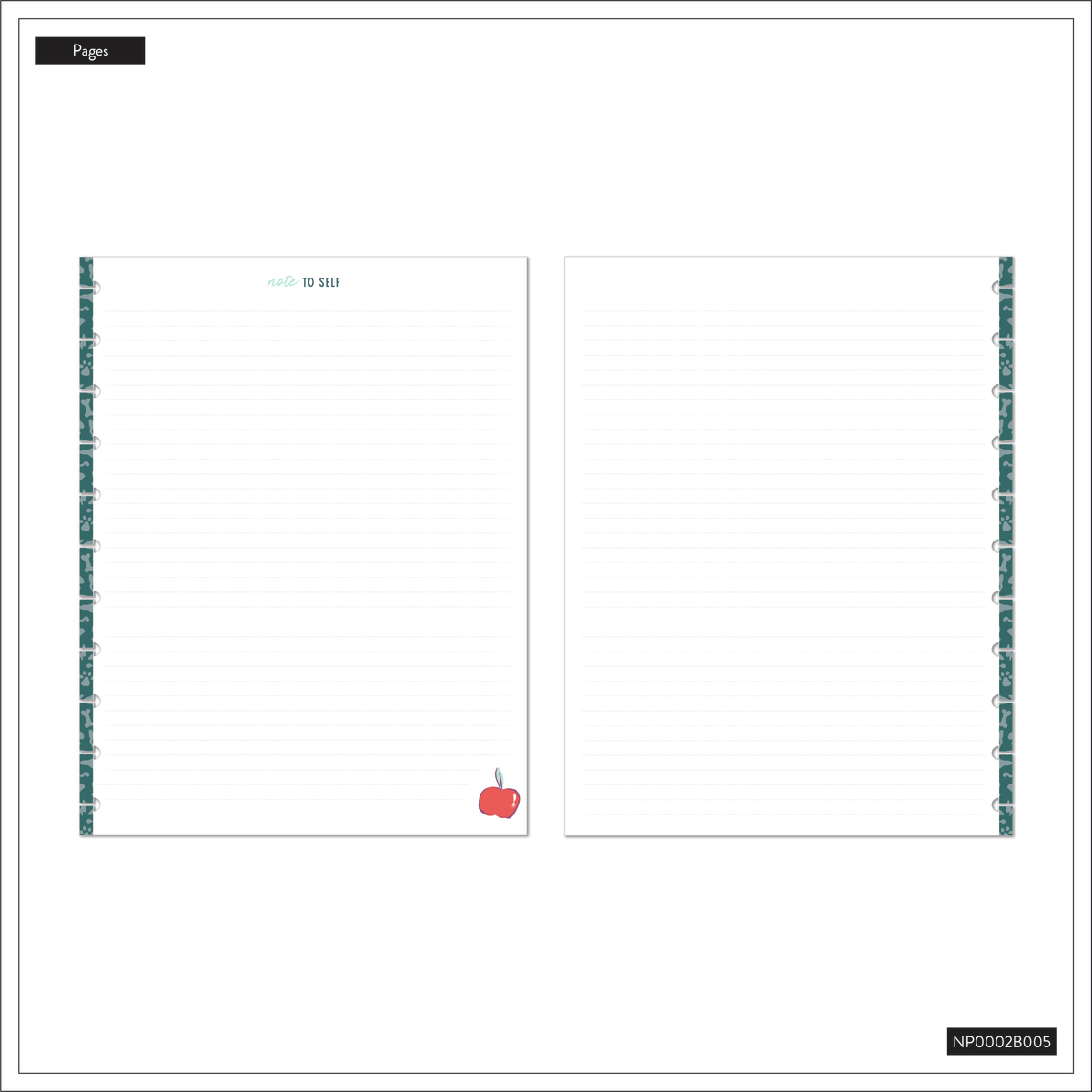 Pawsitive Teacher - Dotted Lined Big Notebook - 60 Sheets