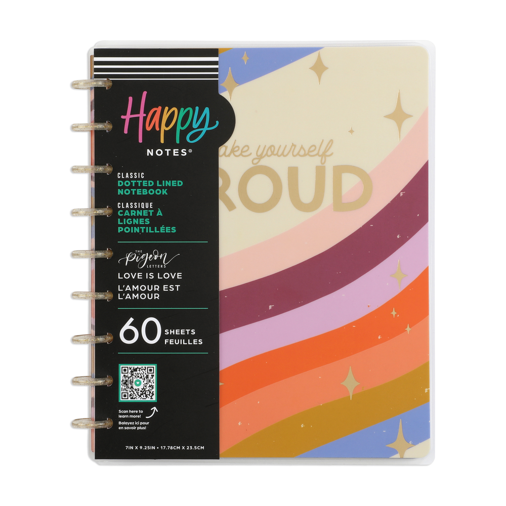 Love is Love Happy Planner x The Pigeon Letters - Dotted Lined Classic Notebook - 60 Sheets