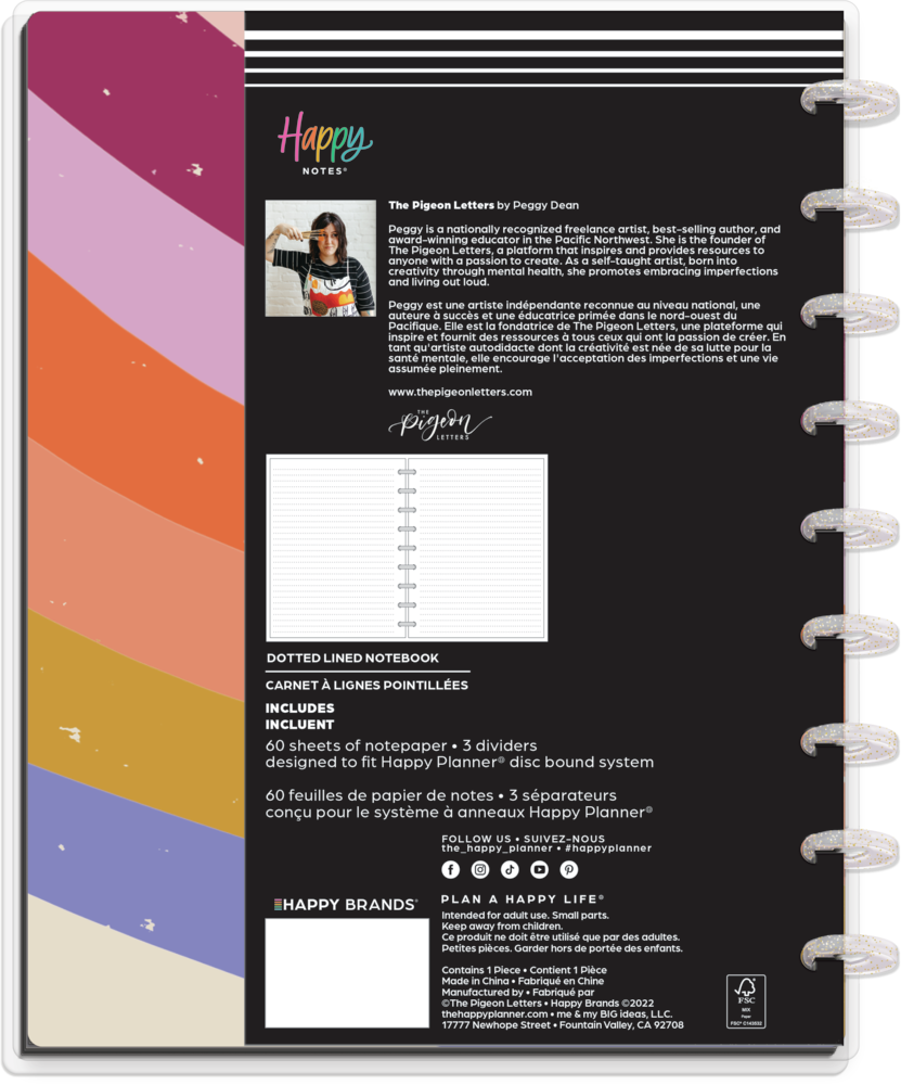 Love is Love Happy Planner x The Pigeon Letters - Dotted Lined Classic Notebook - 60 Sheets