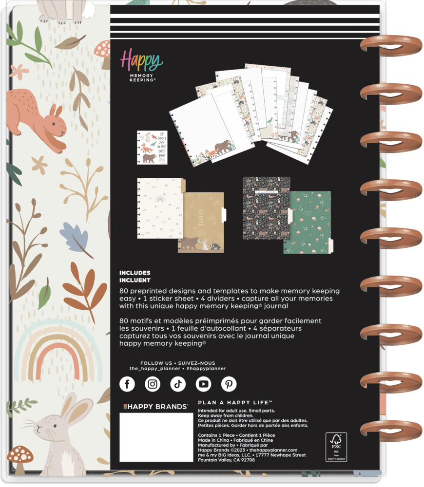 Colorful Creatures Baby - Classic Happy Memory Keeping Photo Journal - 80 Sheets