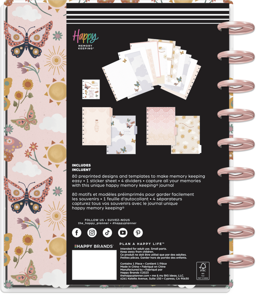Beloved Butterflies Baby - Classic Happy Memory Keeping Photo Journal - 80 Sheets