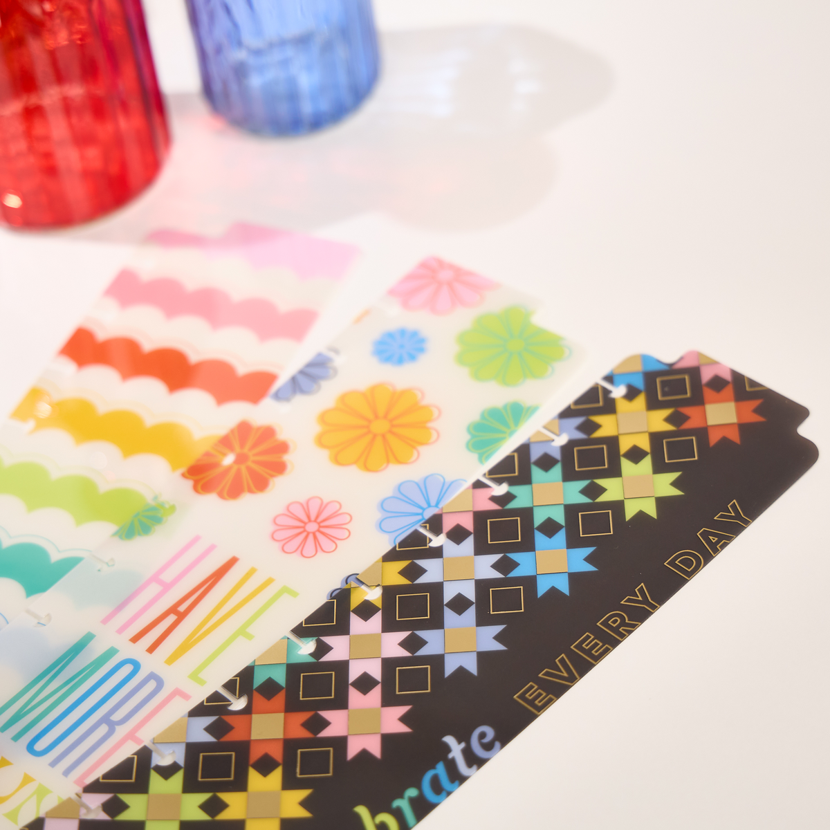 Happy Outlines - Classic Bookmarks - 3 Pack