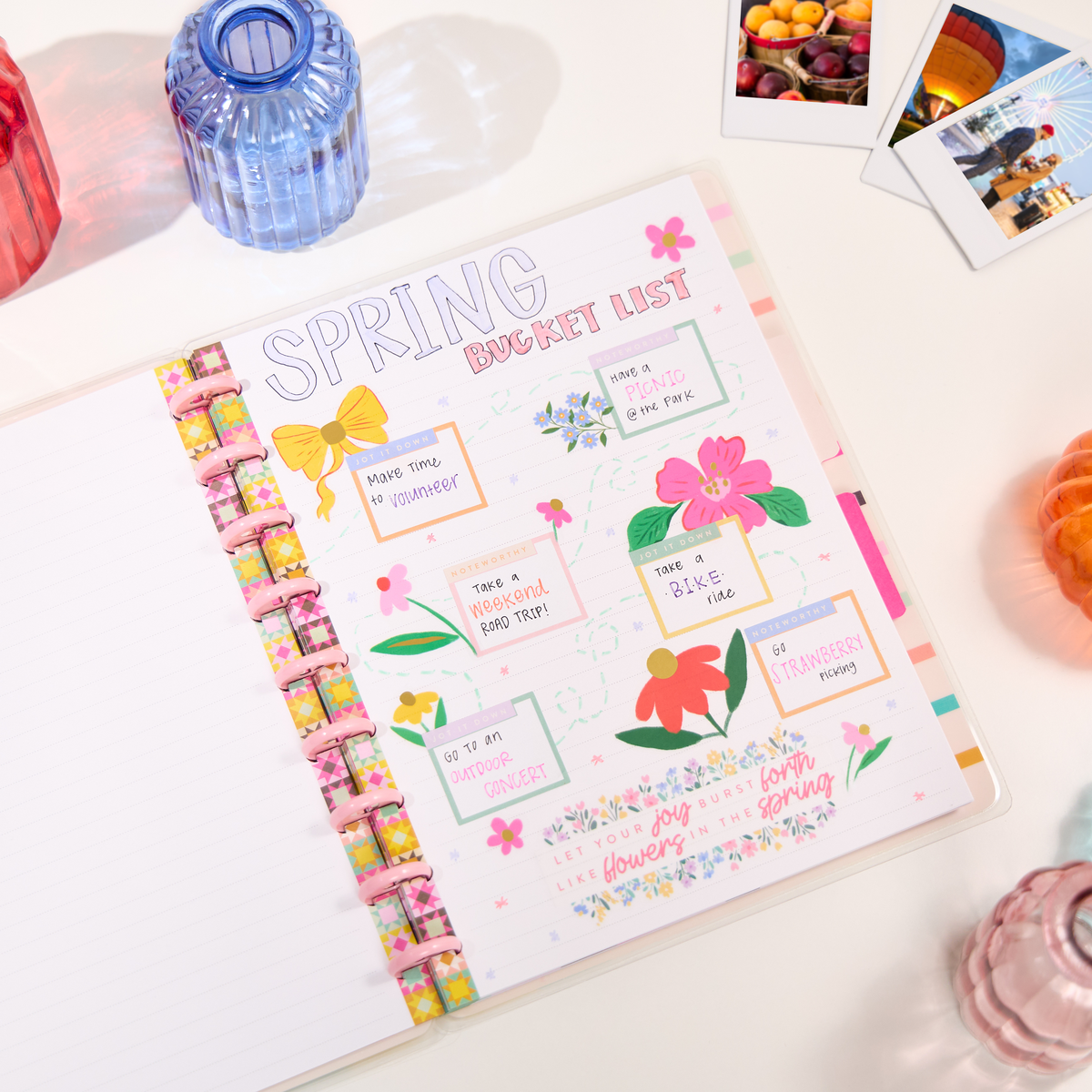 Happy Patchwork - Dotted Lined Classic Notebook - 60 Sheets