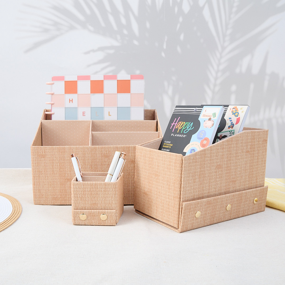 Woven Tan - DELUXE Sticker + Accessory + Storage Box Kit - 3 Pieces