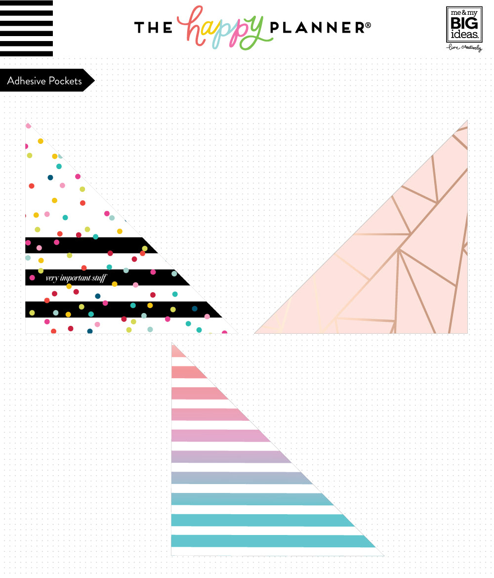 Rainbow Stripe - Adhesive Pocket