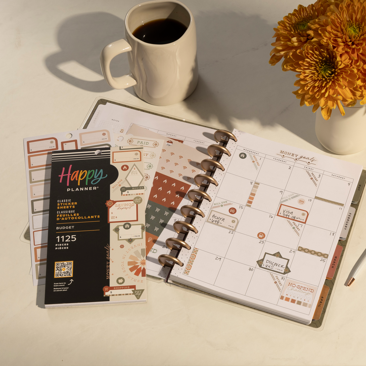 Sage & Terracotta Budget - Value Pack Stickers
