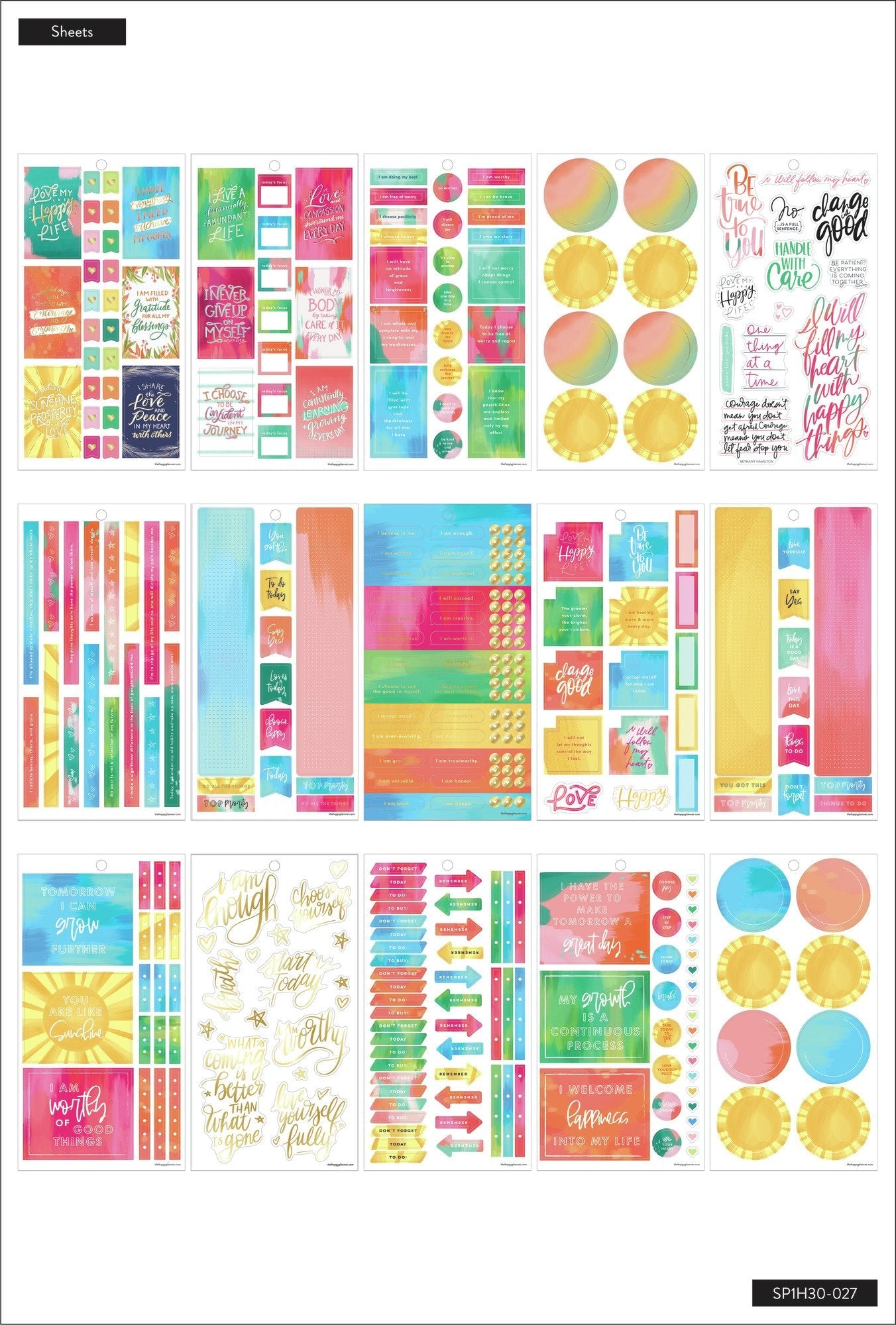 Value Pack Stickers - Happy Life