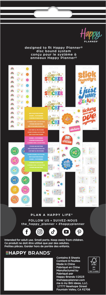 I Heart Stickers - 8 Sticker Sheets