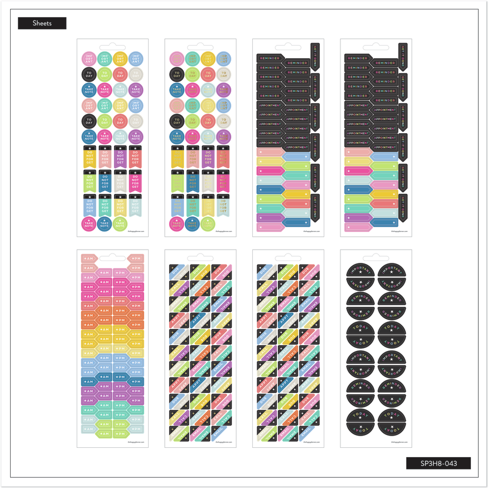 Productivity - 8 Sticker Sheets