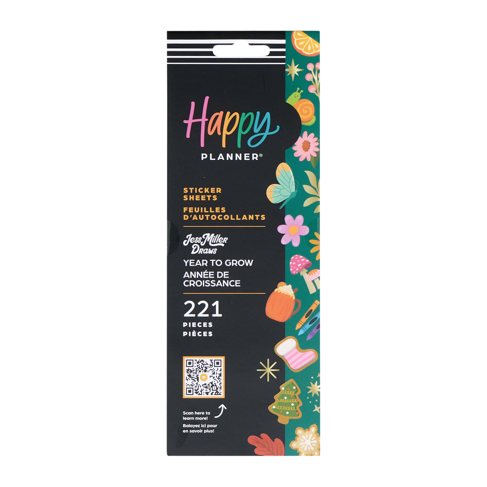 Jess Miller Draws x Happy Planner Seasonal Teacher - 8 Sticker Sheets